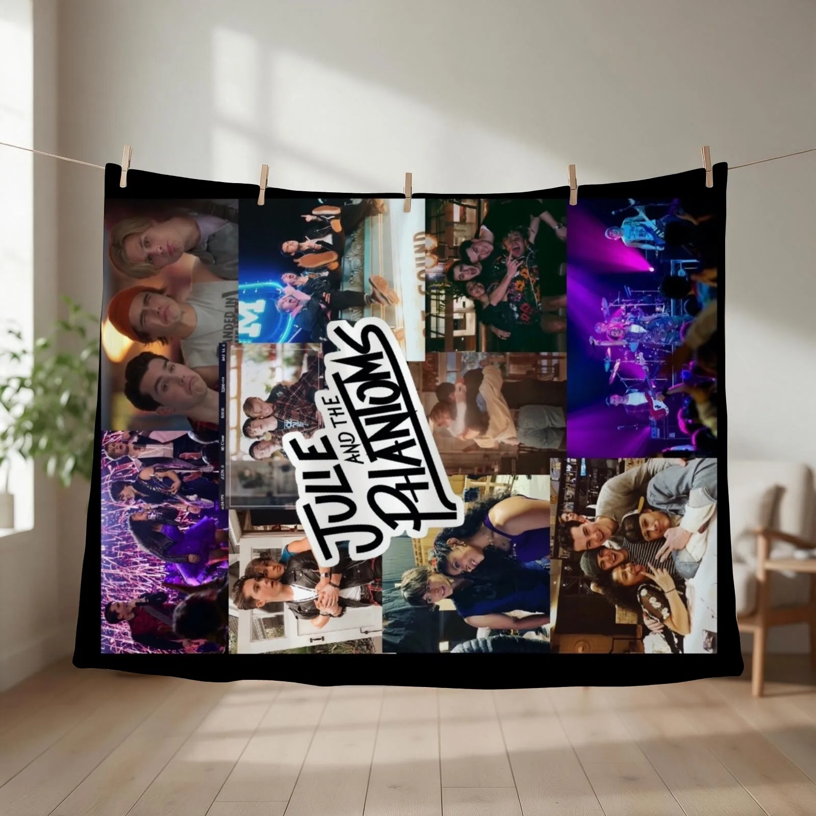 Julie and the Phantoms Cast Collage Throw Blanket couch cozy soft plush fuzzy picnic outdoor blanket