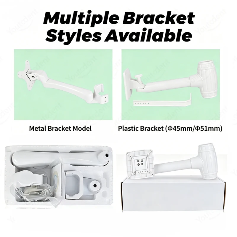 Youtodent Dental Intraoral Camera Monitor Bracket Φ45mm/Φ50mm Dental Monitor Holder Metal and Plastic Optional Dental Instrument