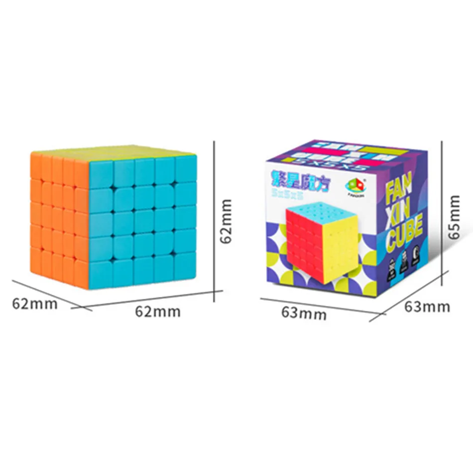 FanXin المكعب السحري 2x2x2 3x3x3 4x4x4 5x5x5 Pyraminx محور كوبو ماجيكو الأطفال لغز اللعب المكعب السحري مكعبات السرعة المهنية #5