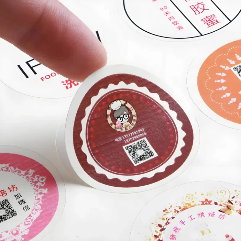 

500Pcs Personalized Custom Stickers Customized Logo Wedding Baptism Birthday Label Stickers DIY Your Own Baking Gift Bag Sticker