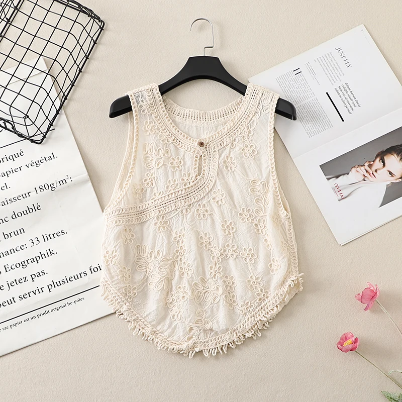 n سترة نسائية محبوكة كلاسيكية صيفية Svel f بياقة مفتوحة وتصميم شرابة متدفقة من مزيج القطن والبوليستر العادي...