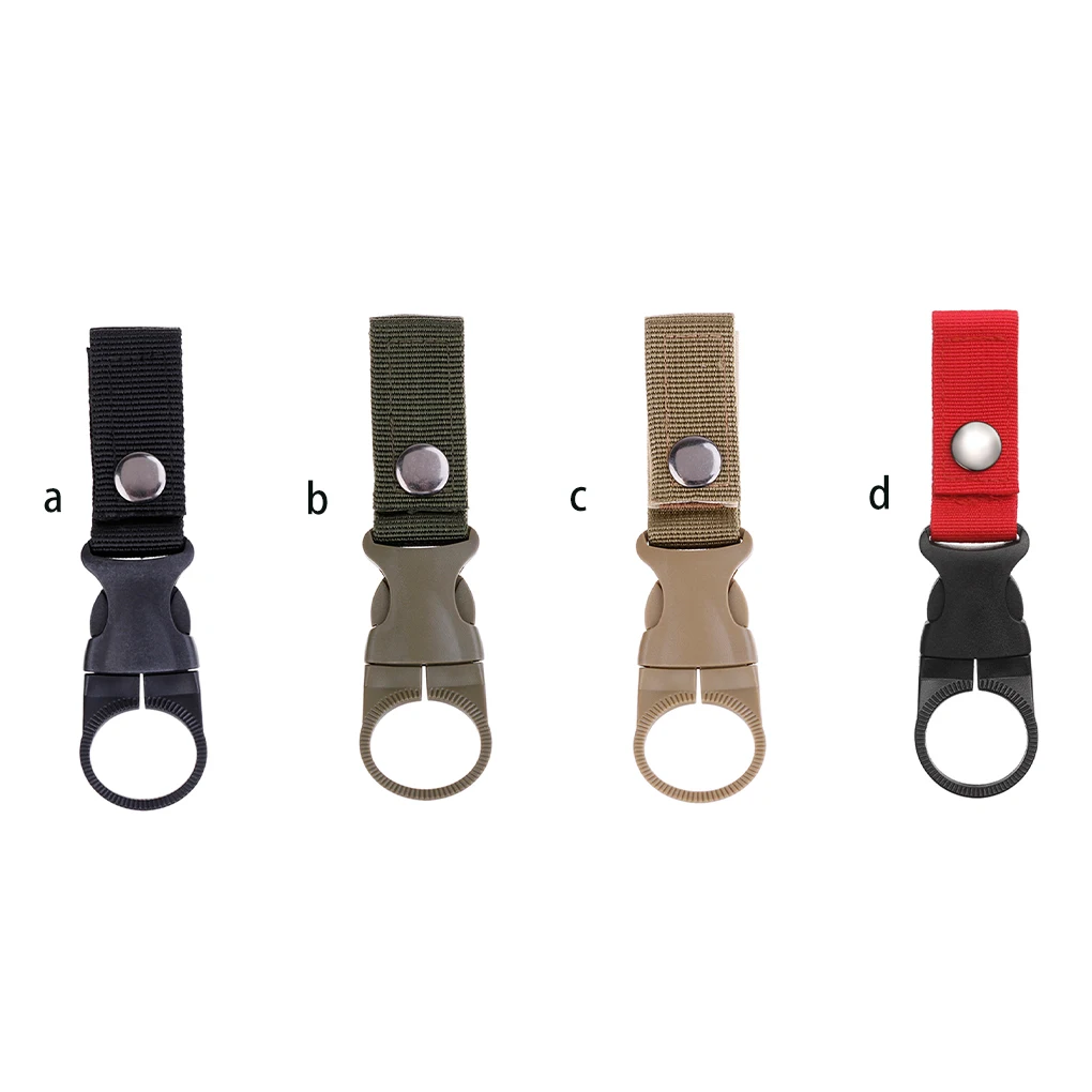 

10 Pieces Backpack Water Bottle Holder Clip Portable Buckle Camping Hanging Hook Carabiner Outdoor Running Khaki