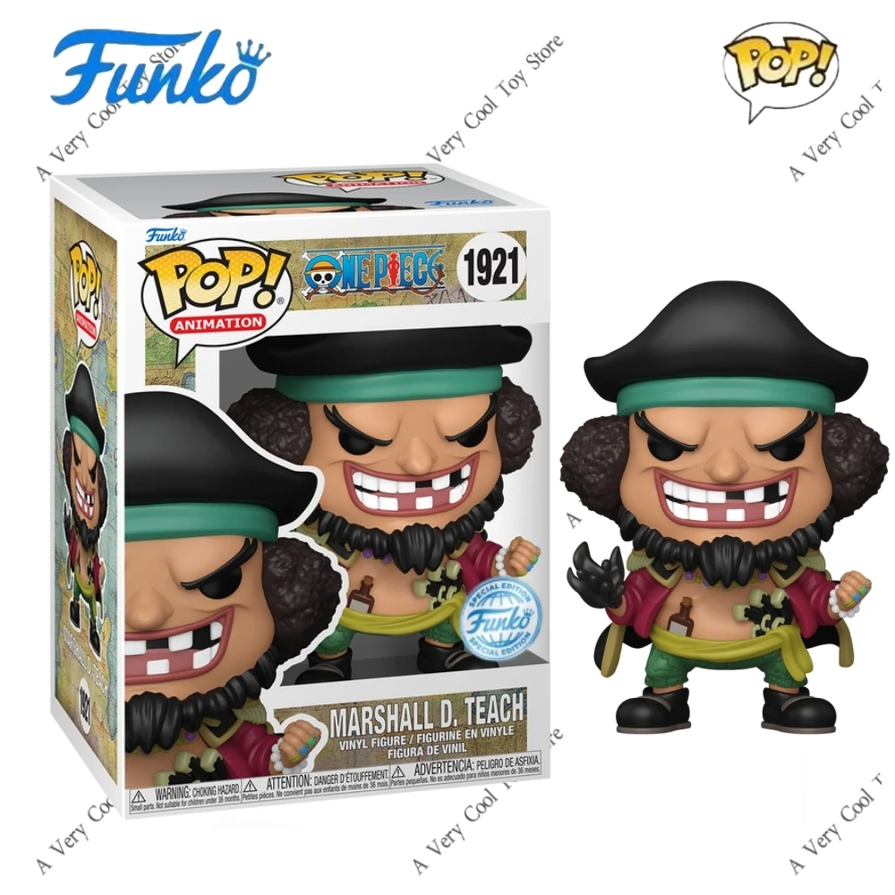 Figura de Anime de una pieza Marshall D Teach 1921 figuras de vinilo Funko Pop 5,05 pulgadas estatuilla coleccionable modelo de edición limitada de juguete