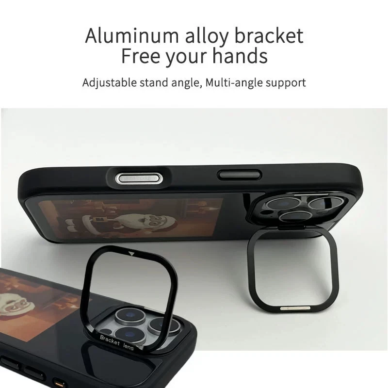 New Designer Luxury NFC DIY Smart E-Ink Screen for iPhone14 15 16 17 Display Cover TPU+PC Mobile Phone Case Cell Phone Protector