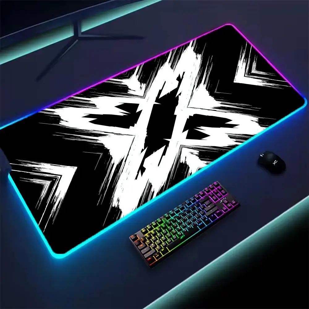 

Graffiti Art Mouse Pad XXL RGB Gaming Mouse Pad Gamer Accessories Large LED Light Mousepads PC Computer Desk Mat with Backlit