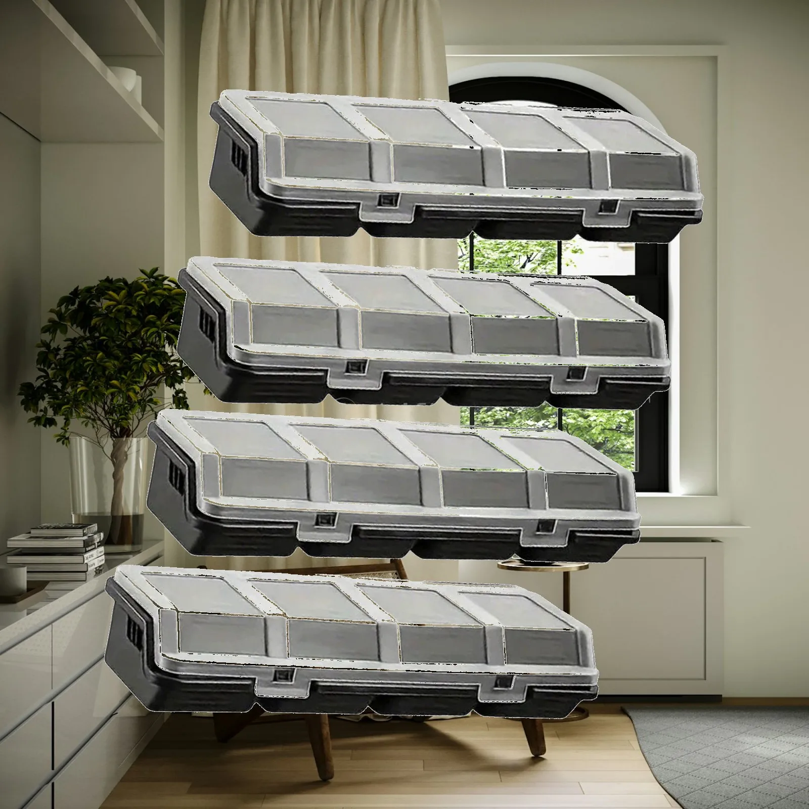 Screw Storage Organizer with Lids Parts Organizer Box for Nails Bolts Nuts Electronic Components Garage