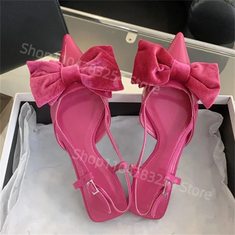 

Spring Fashion Butterfly-knot Buckle Strap Pumps Women Pointed Toe Square Heel Dress Casual Ladies Sandals Shoes 2025