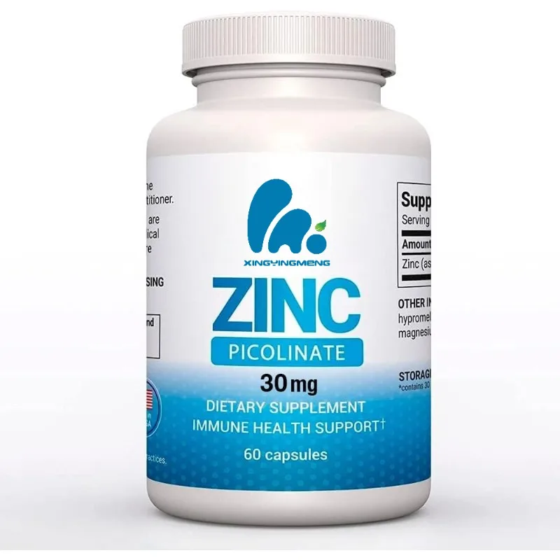 Picolinato de zinc 30 mg [alta absorción] suplemento -60 cápsulas para sistema de apoyo inmunológico