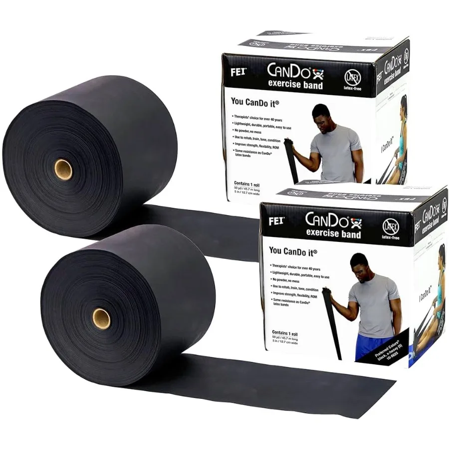 

Black Latex-Free Exercise Band for Fitness Training 100 Yard Durable Elastic Resistance Band for Workouts