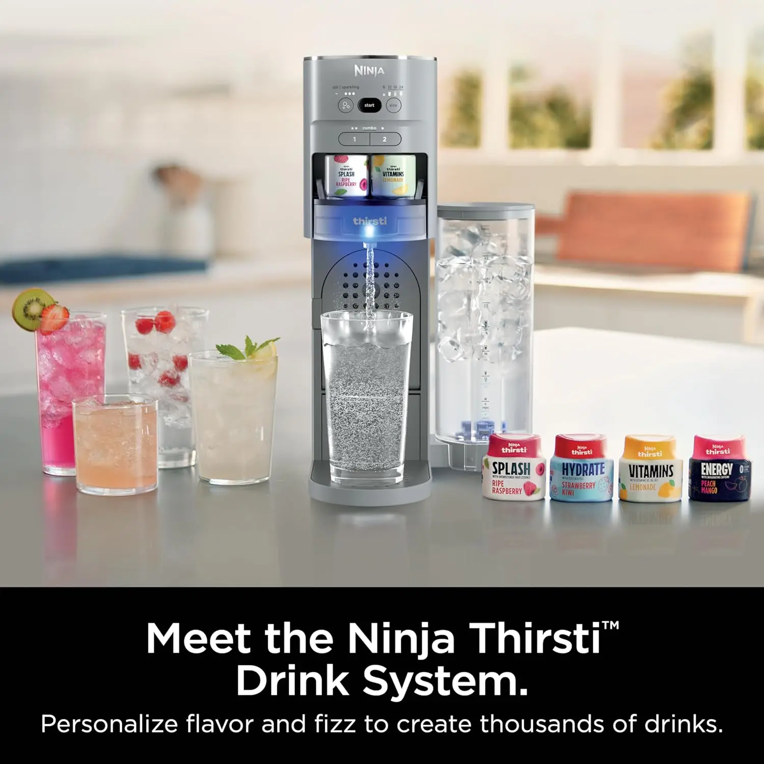 

Soda Maker, Create Unique Sparkling & Still Drinks, Personalize Size & Flavor, Carbonated Water Machine