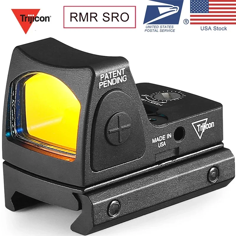 

Tactical Metal Trijicon RMR Red Dot Sight Adjustable Collimator Pistol Reflex Glock For Hunting AR15 M4 Optics Scope