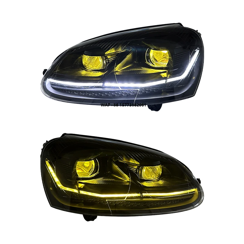 

Комплект из 2 светодиодных фар для VW Golf 5 MK5 (2006-2010), обновление для GTI Golf 5, передние светодиодные фары