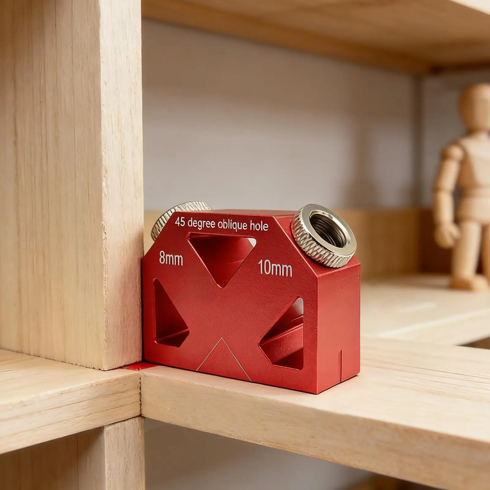 45-Degree Inclined Hole Locator for Woodworking Drilling Jig Inclined Hole Positioner Locator for Woodworking Furniture Frames