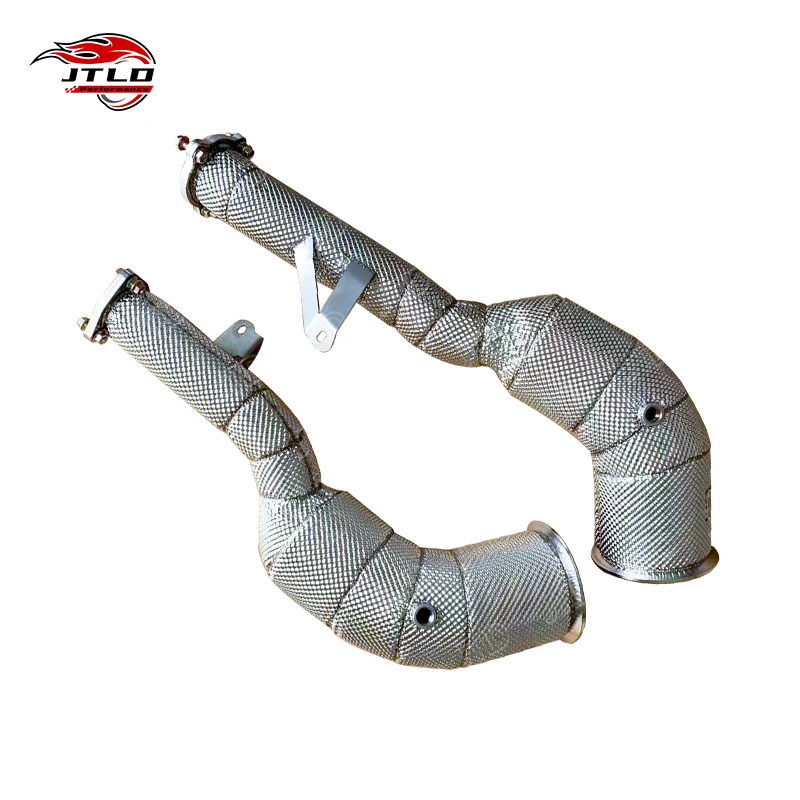 304 Stainless Steel Exhaust Downpipe Fit For Audi S6 S7 C8