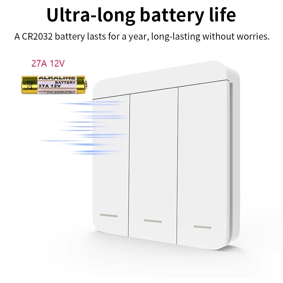 433MHz Remote Control Interruptor 10A 110V 220V with 1/2/3Gang 86 Wall Panel Switch Wireless Smart Switch Light  For LED Lamp