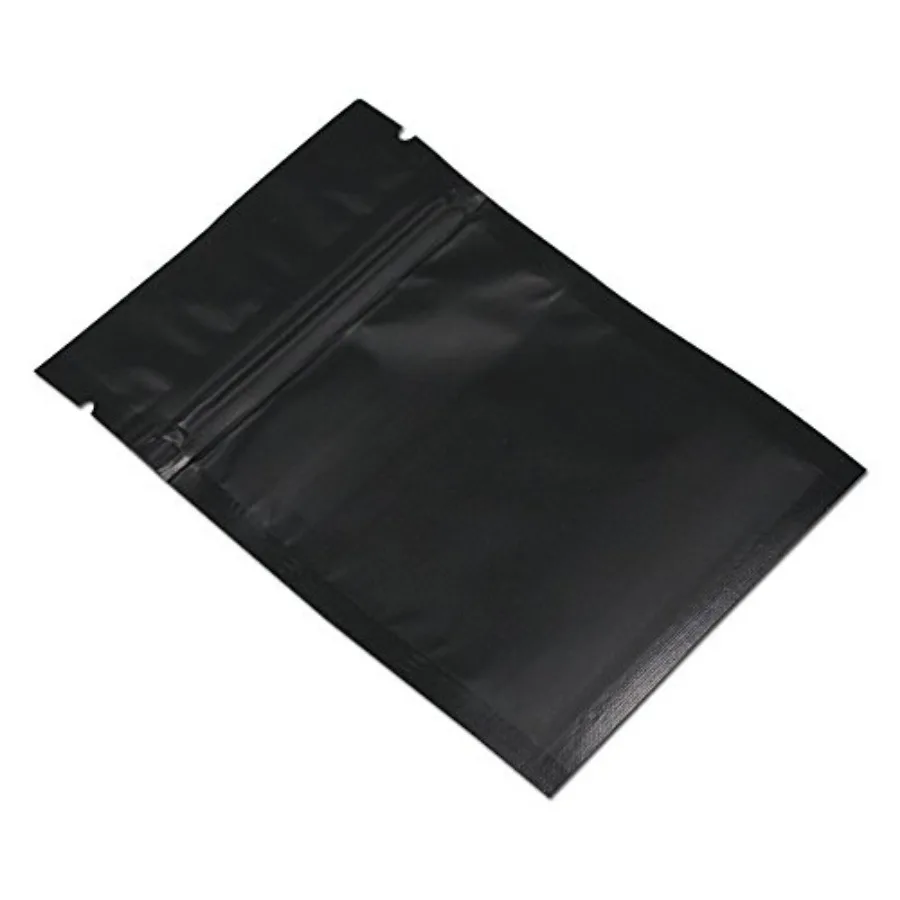 00 Pcs Black Mylar Bag Foil Resealable Bags 2.76x3.94 inch Zipper Seal Food Storage Bag Flat Candy Spice Seeds Envelopes Packet - view 3