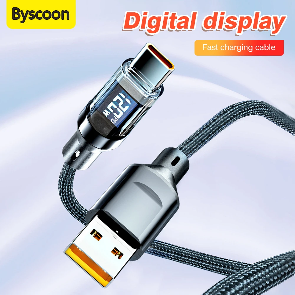 

Кабель с двумя USB-портами и светодиодным дисплеем, 120 Вт