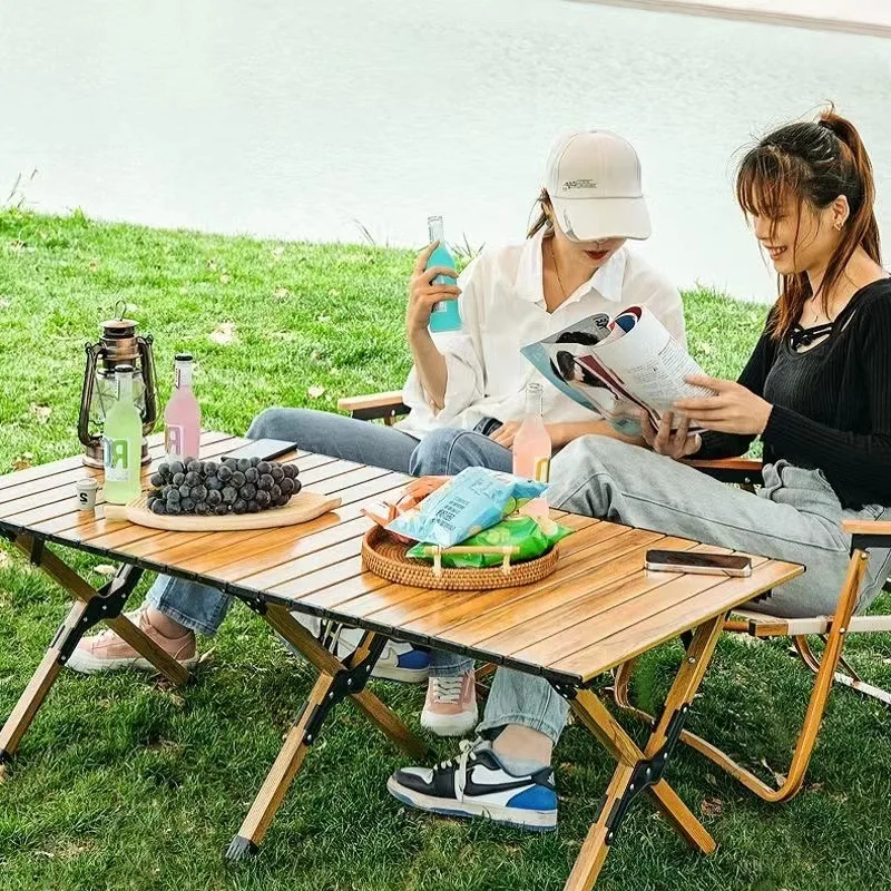 

Outdoor folding table and chair egg roll table camping and chair portable camping picnic and chair stall equip