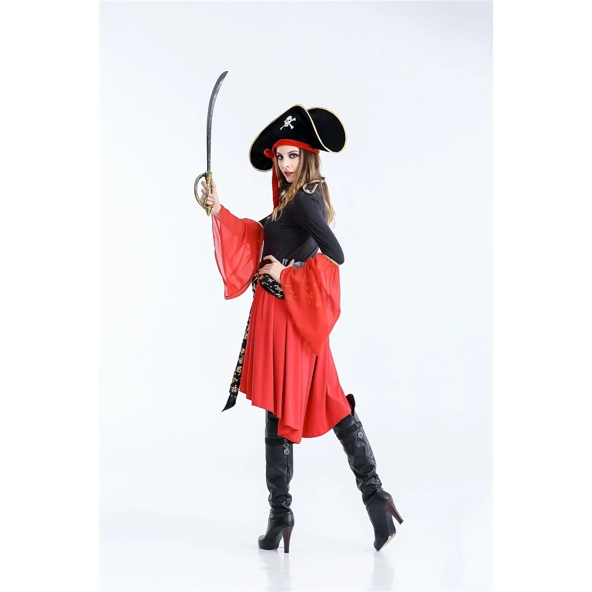 Neues Spiel orm Damen Piratenkostüm Halloween Par Role-Plang Traditionelles chinesisches Kostüm Bühnenaufführung Damenbekleidung