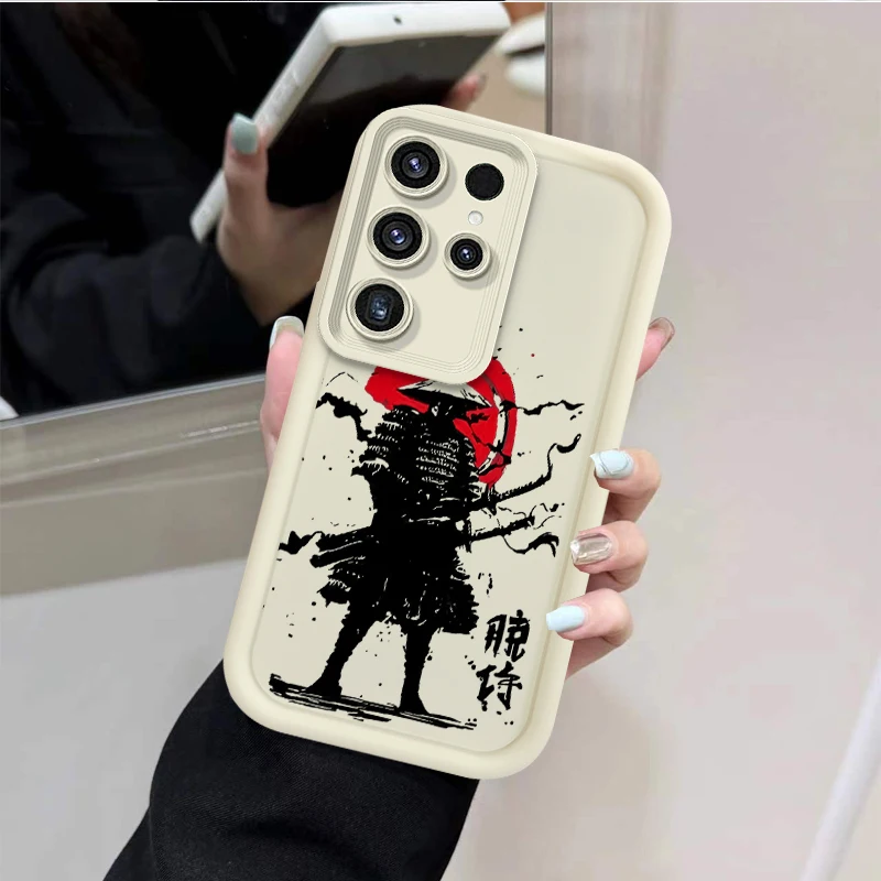 اليابان شبح الوجه الساموراي قضية الهاتف لسامسونج غالاكسي S24 S25 S23 الترا S22 S21 زائد FE A36 A56 A26 A16 A06 A15 A25 A35 A55 5G