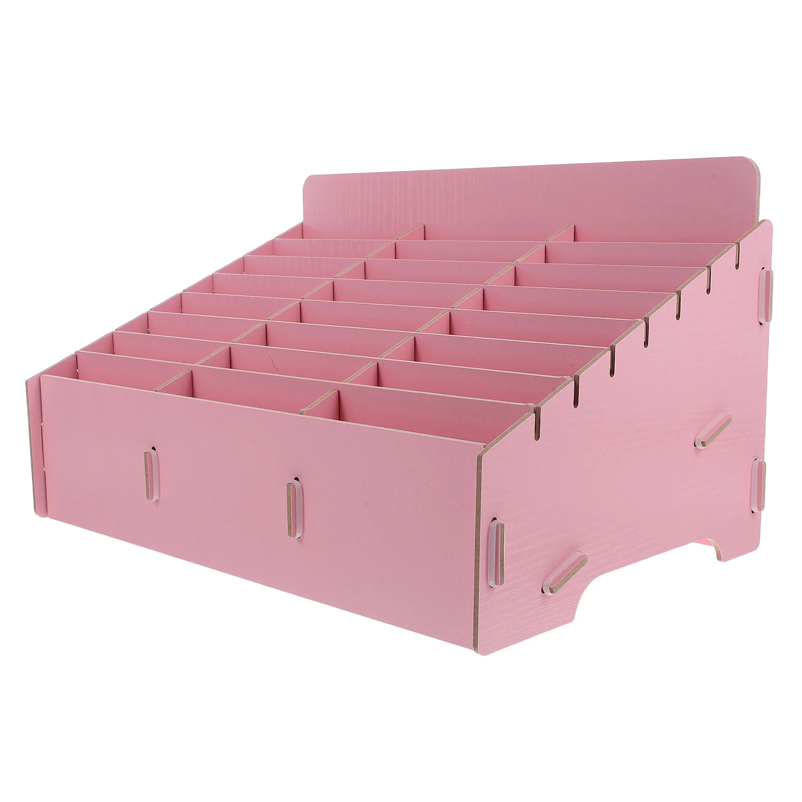 

24 Compartment Wooden Phone Organizer Box for Desk Classroom Office Storage of Cell Phones Tablets Pens Scissors Desktop Mobile