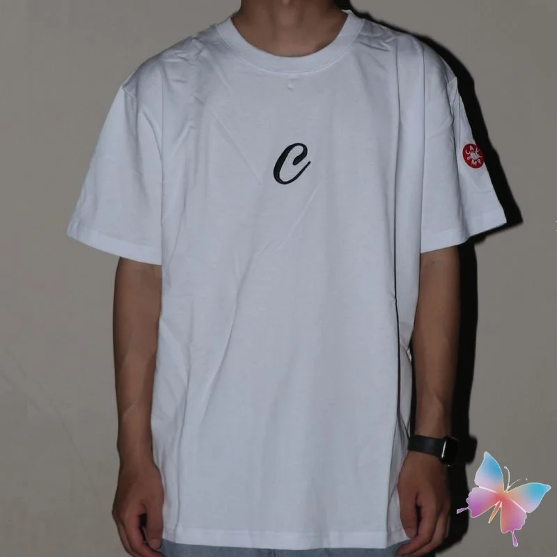 

Summer Casual CAVEMPT T-shirts High Quality Embroidered Letter Logo Breathable Cotton Round Neck Short Sleeve Men Women Tops