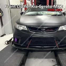 Front Bumper Lip Splitter Diffuser for Hyundai Kia Cerato Forte Koup MK2 2008-2011 Sedan Spoiler Body Kit Accessories Gloss ABS