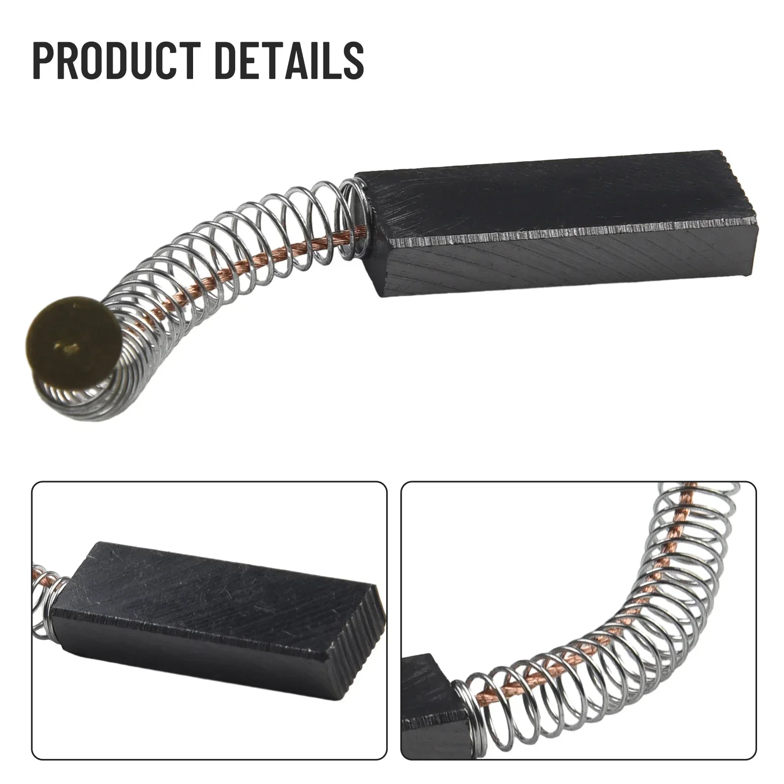 2pcs 30x11x6mm Carbon Brushes Bush Repairing Part For Rhinestones Grinder Motor Spring Carbon Brush Tool Accessories