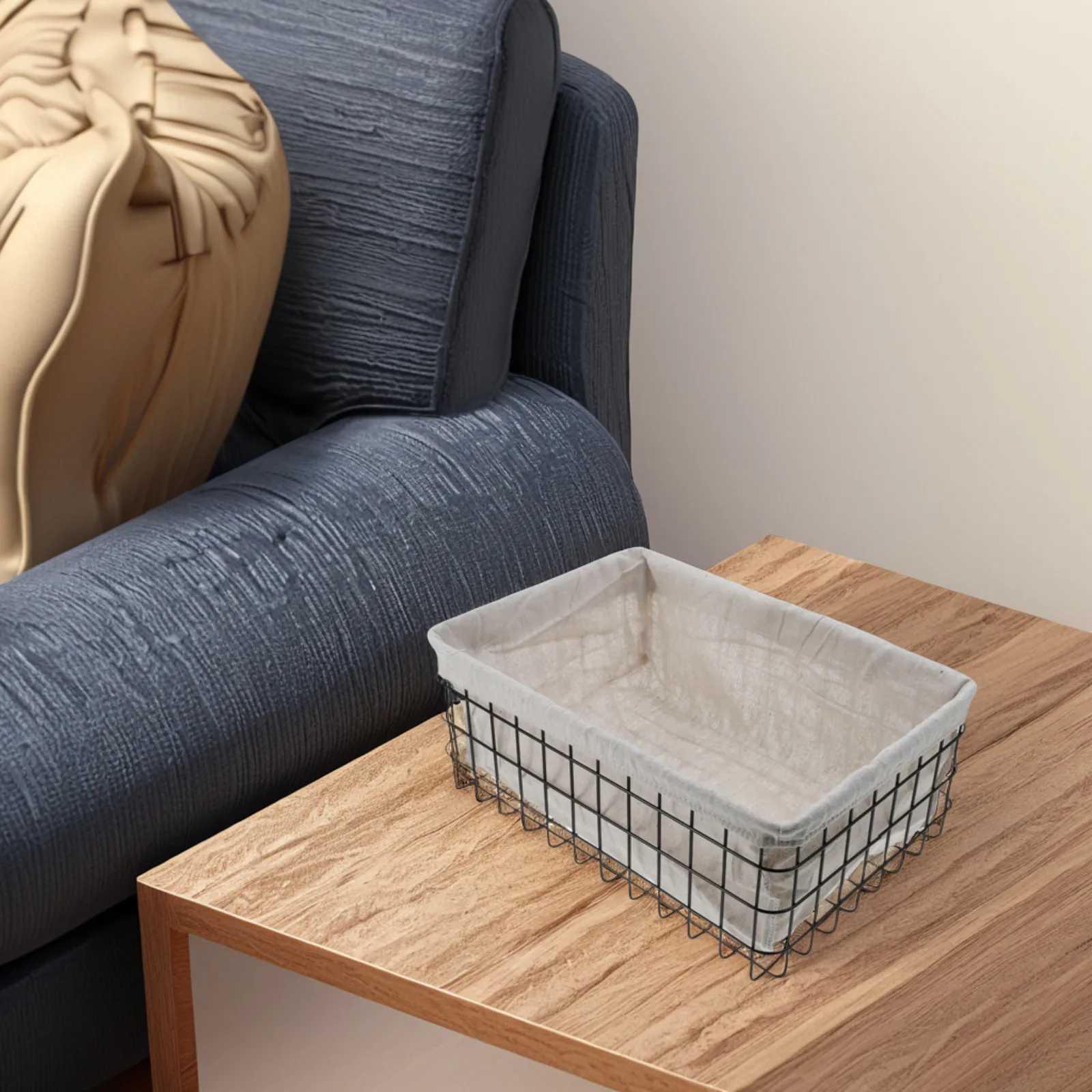 

Open Metal Wire Storage Basket Desktop Organizer Sturdy Iron Wire Basket for Makeup Snacks Bathroom Essentials Multi-Functional