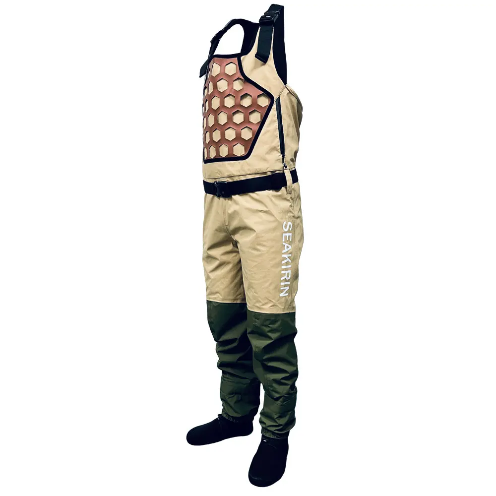 Stockingfoot impermeável Peito Waders Pesca para Homens e Mulheres, leve respirável Stream Calças, Outdoor Caça Fit, 4 Temporada