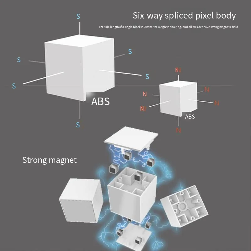 Mój świat magnetyczny kwadrat Yu blok puzzle dla dzieci rysunek montaż gry peryferyjne mini zabawki budowlane