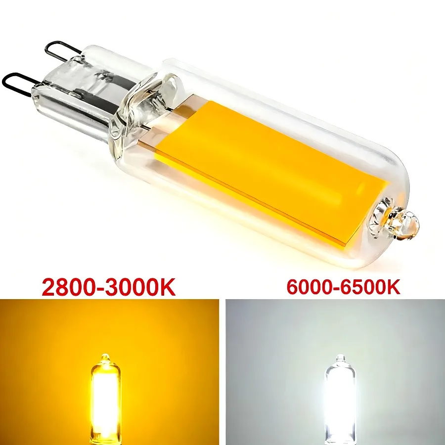 1-10Pcs G9 LED Bulb AC110V 220V 7W 9W 12W 15W 2800‑3000K 6000‑6500K Warm Cool White Glass Lamp for Home Lighting Decoration