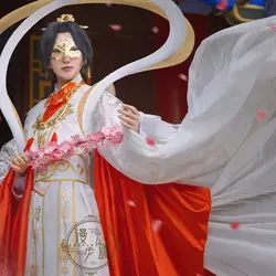Heavenly Officials Bless the Crown Prince with Joyful God, Comforting Xie Lian, Ancient Style, Cosplay, Red, White, Gold,