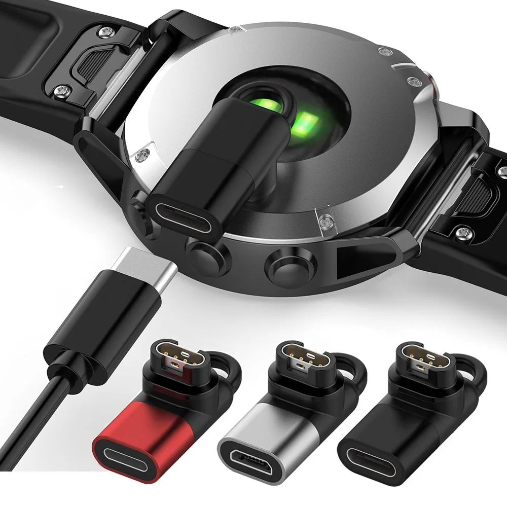 مايكرو USB/IOS/نوع C مهايئ شاحن ل Garmin Fenix 8/7/6/5 Forerunner 158 255 موصل شاحن للغارمين Venu/Vivoactive #4