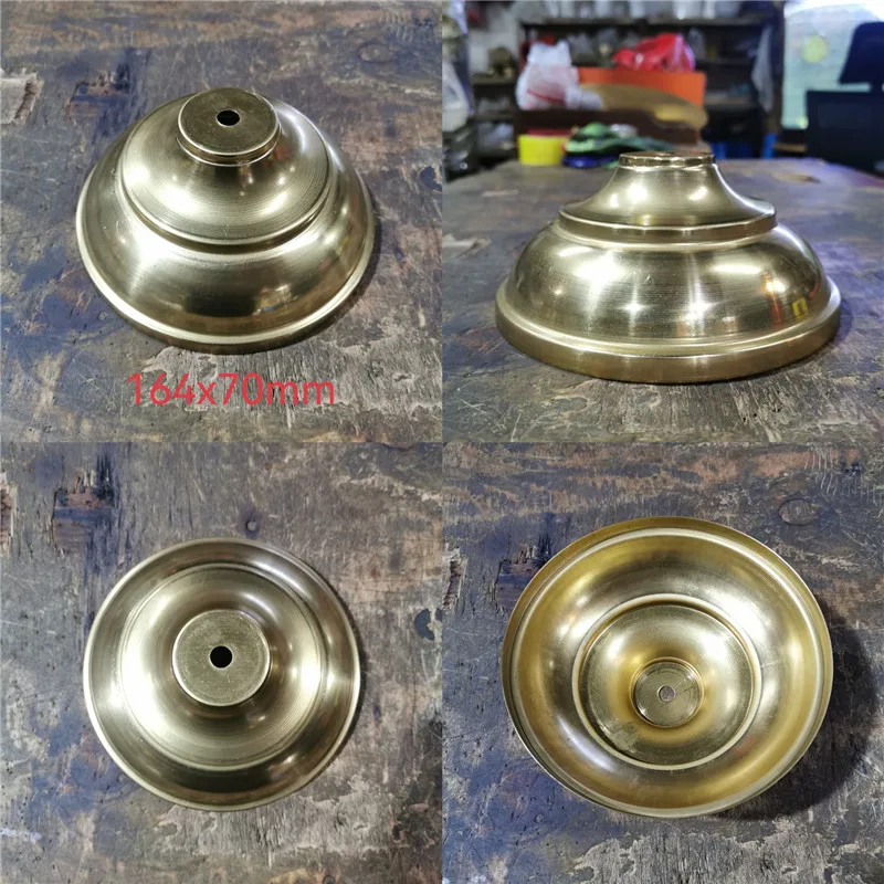 Big sizes of Brass desk lamp lampshade claw unpolished ceramic vase lid copper cover customizble DIY copper Lighting accessories
