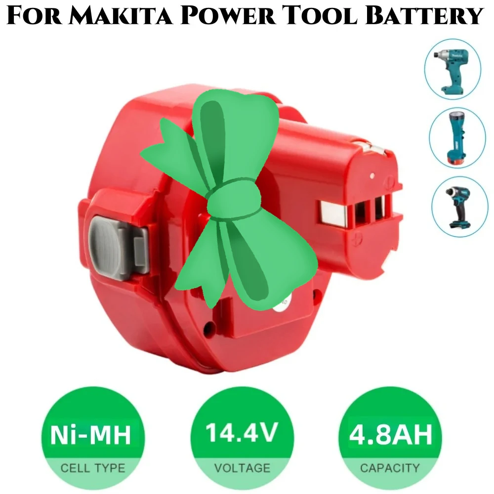 

Аккумулятор Ni-MH 14.4В 4.8Ач для Makita PA14 1420 1422 1433 1434 1435 192699-A 193158-3 192600-1 1051D 4033D 5094D 6280D ML140