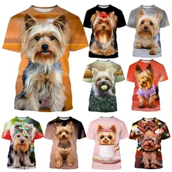 3D Cute Animal Yorkshire Terrier Dog Printed T Shirt For Men Children Fashion Streetwear Tee Shirts Harajuku Short Sleeves Tees