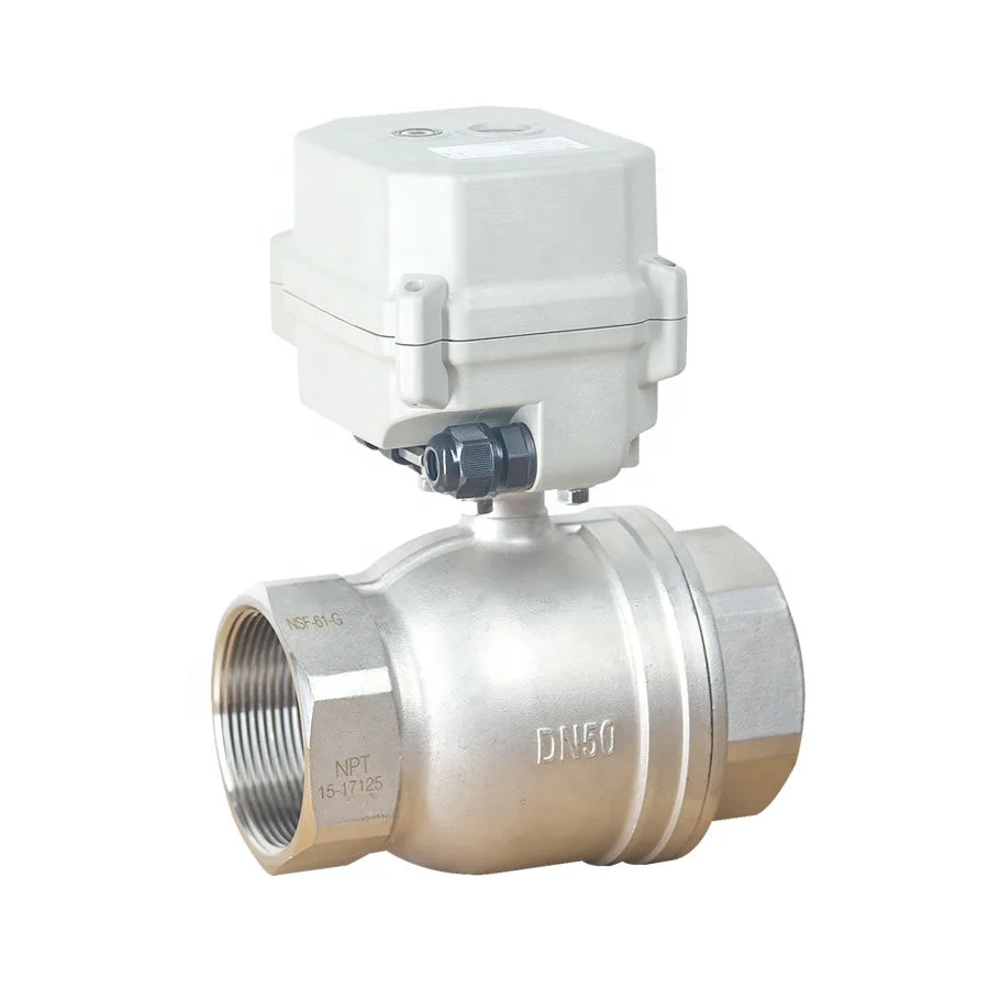

dn50 2" electric motorized flow control ball valve for water system