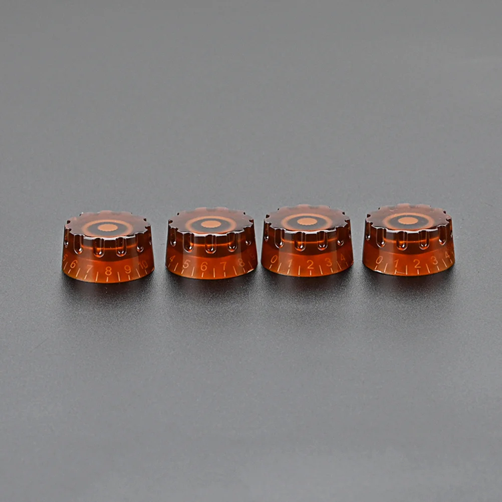 

4Pcs Guitar Volume Control Knobs Replacement Durable Plastic Potentiometer Caps for Electric Guitar Bass Accessories