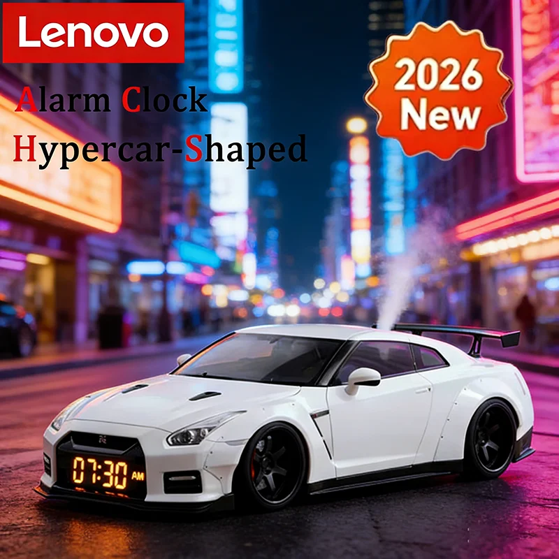 

Новый будильник Lenovo в форме гиперкара с реалистичными световыми эффектами двигателя, портативный, креативный декор для стола, идеальный подарок