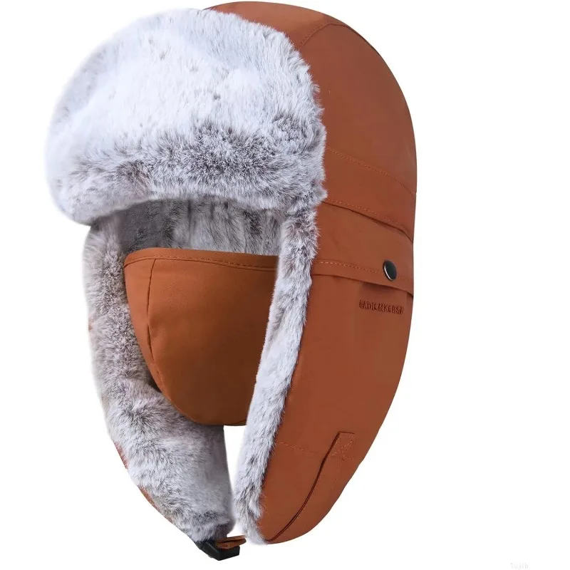 

GADIEMKENSD Unisex Winter New Chunky Warm Trapper Hat For Men Women Winter Russian Hats Thick Plush Lined Waterproof M35