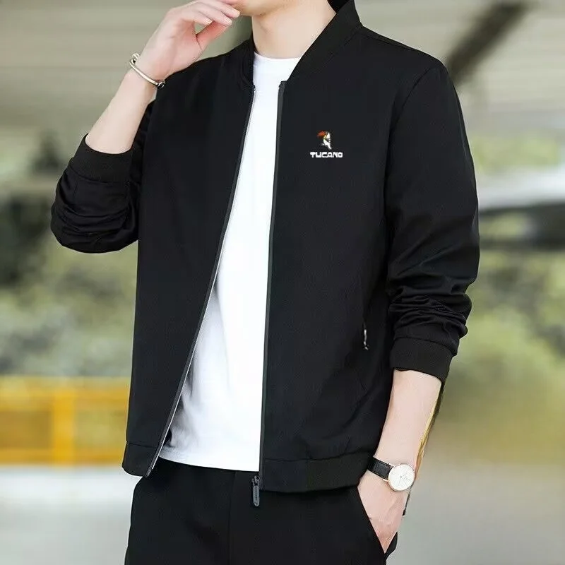 

Мужская молодежная куртка Slim Fit с бейсбольным воротником, верхняя одежда для весны и осени, новинка, бренд Woodpeer, ветрозащитная, с длинными рукавами, на молнии