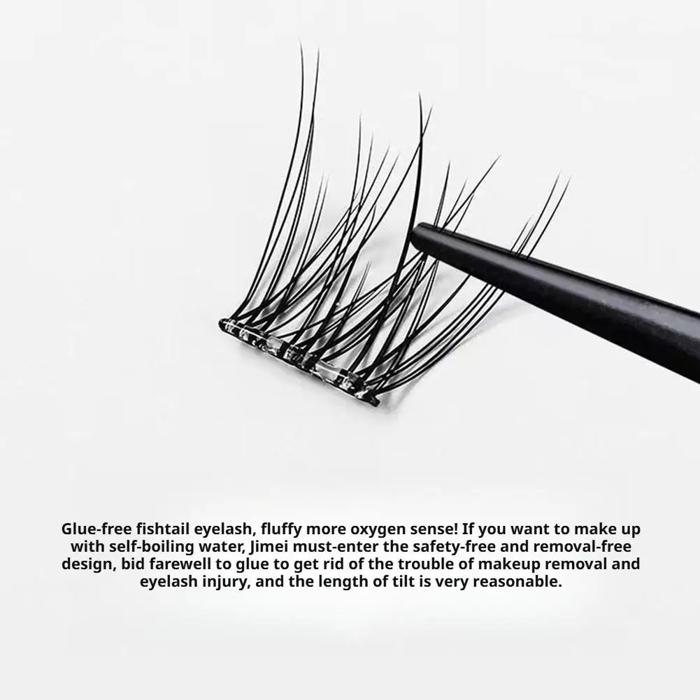 10 Rows of Large Capacity Glue-free False Eyelashes Single Cluster 11-13MM C-curled Natural Self-adhesive false Eyelashes