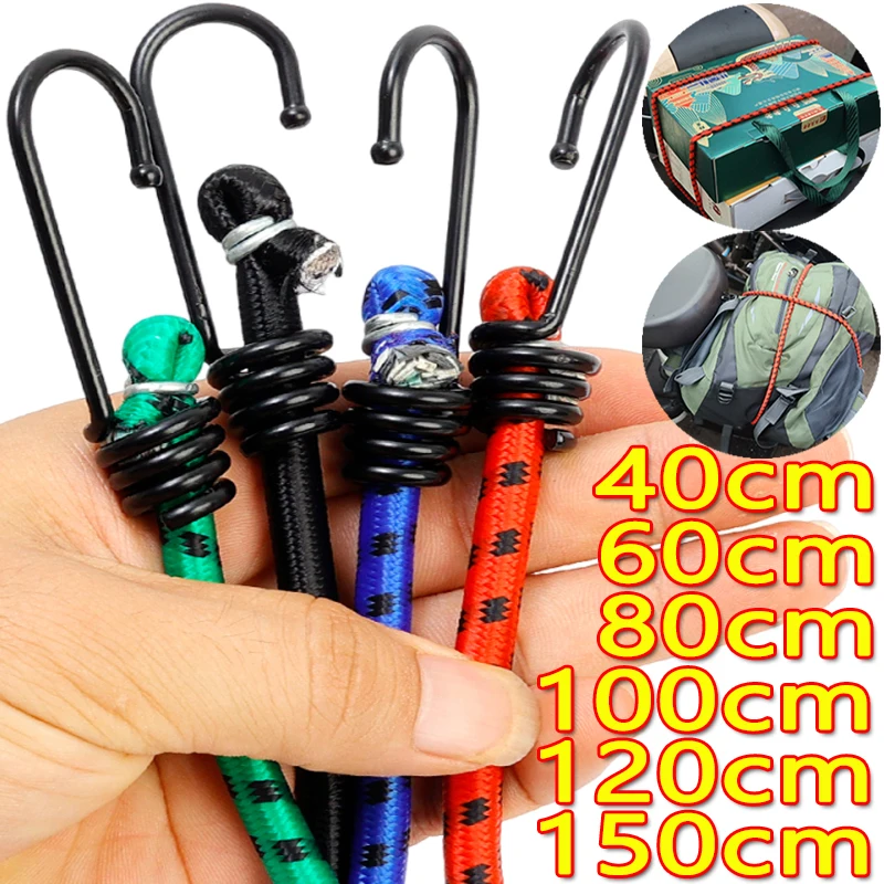 AliExpress NONE Car Luggage Strap Rope Cargo Luggage Fixed Straps Elastic Rubber 150/120/100/80/60/40cm Tie Bicycle Motorcycle Riding Equipment