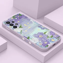 Flower Beach Case For Samsung Galaxy A73 A53 A33 A23 A13 A03 A72 A52 A52S A32 A22 A12 A02 A02S A71 A51 A31 A21S 4G 5G Cover