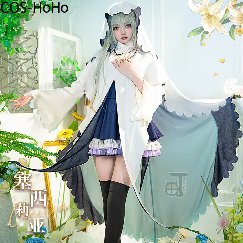 

COS-HoHo Anime Saint Cecilia And Pastor Lawrence Cecilia Sweet Lovely Lolita Dress Cosplay Costume Halloween Party Outfit Women