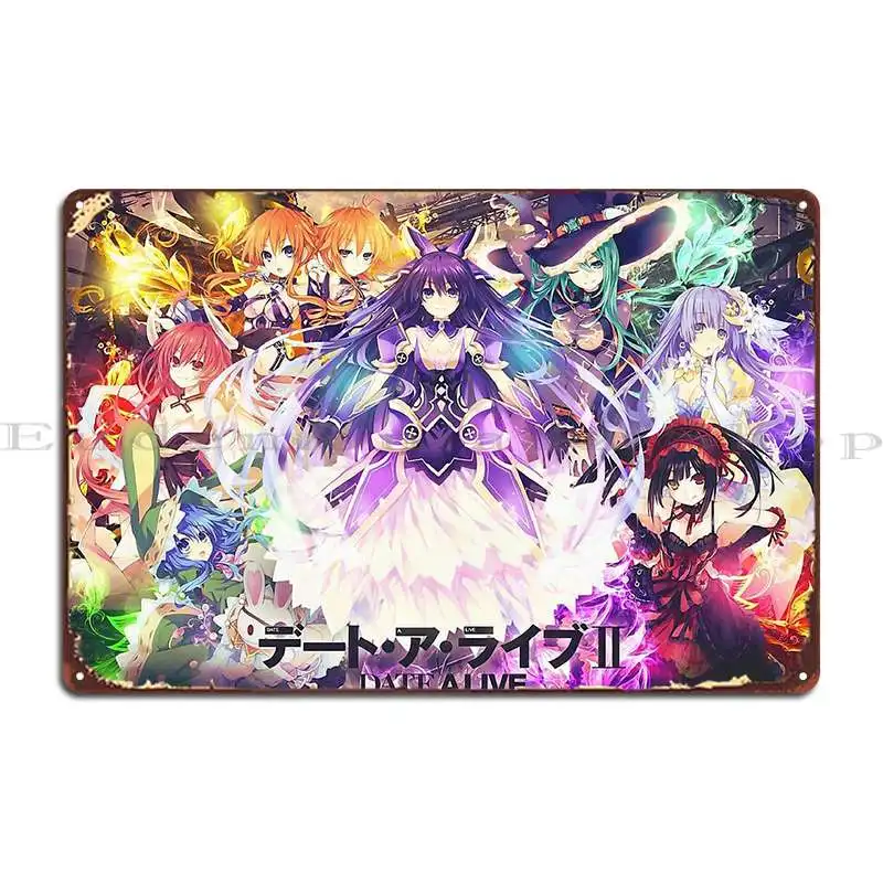 Date A Live 3 Metal Sign Wall Mural Club Cinema Home Customized Tin Sign Poster