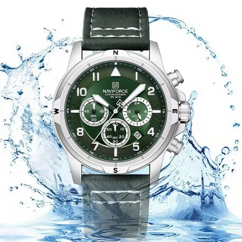 Original NAVIFORCE Fashion Multifunctional Men's Watch Calendar Watch Luminous Hands Military Chronograph Watch Package Gifts