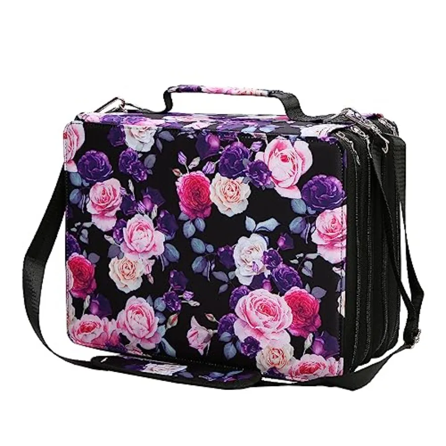 

Органайзер для маркеров с отделениями, большой вместимости, с удобной ручкой, портативный многослойный держатель для акварельных карандашей и гелевых ручек