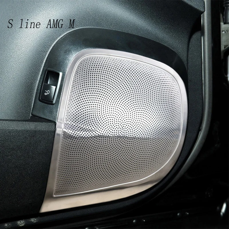 For Mercedes Benz R Class W251 2007-2018 Car Door Stereo Audio Speaker Loudspeaker Stickers Cover Styling decoration Accessories